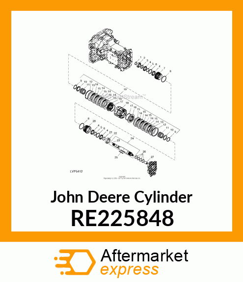 CYLINDER, PR CLUTCH PR/PR HI/LO, Y RE225848