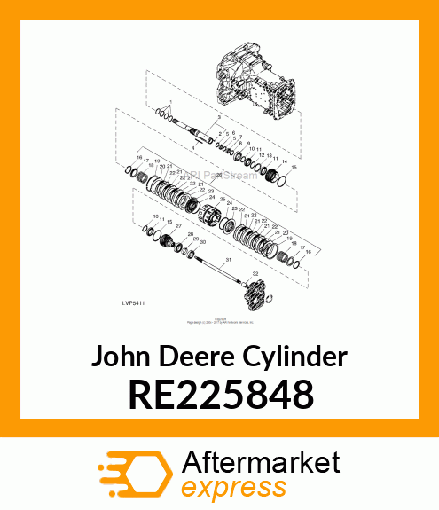 CYLINDER, PR CLUTCH PR/PR HI/LO, Y RE225848