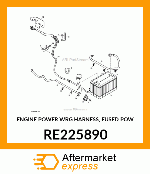 ENGINE POWER WRG HARNESS, FUSED POW RE225890