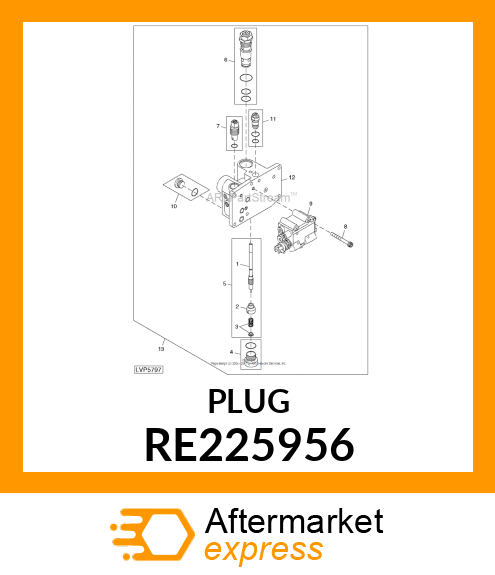 FITTING PLUG, M20 PLUG AND O RE225956