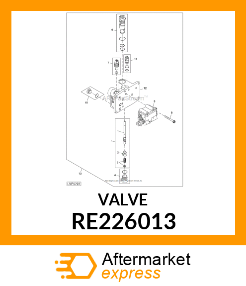 VALVE, RATE OF DROP VALVE ASSEMBLY RE226013