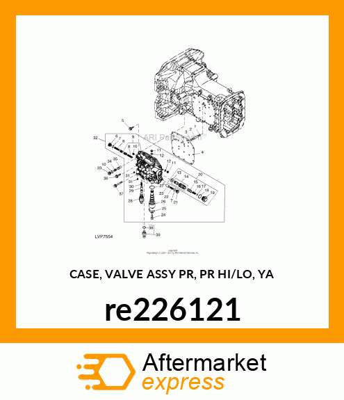 CASE, VALVE ASSY PR, PR HI/LO, YA re226121