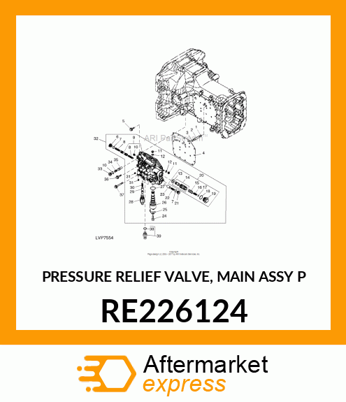 PRESSURE RELIEF VALVE, MAIN ASSY P RE226124