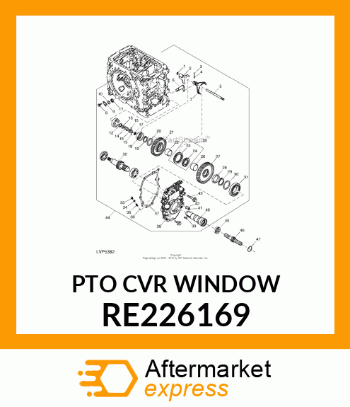 WINDOW, OIL LEVEL SIGHT YANMAR P/ RE226169