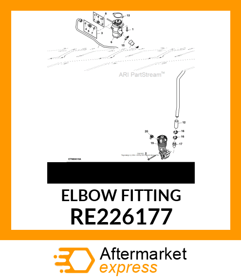 ELBOW FITTING, HYDRAULIC FILTER HOU RE226177