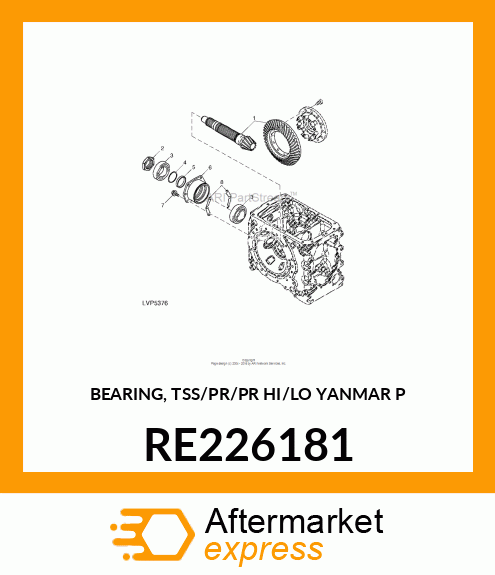 BEARING, TSS/PR/PR HI/LO YANMAR P RE226181