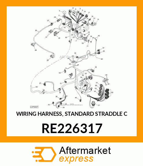 WIRING HARNESS, STANDARD STRADDLE C RE226317