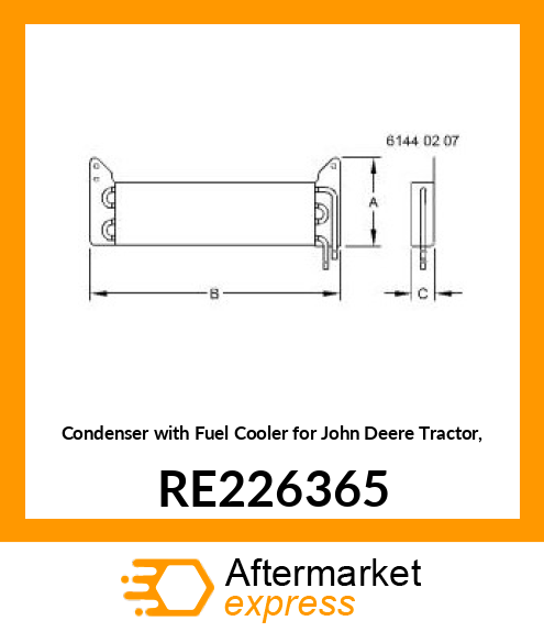 COOLER, A/C amp; FUEL RE226365
