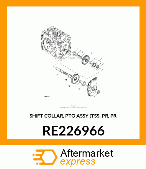 SHIFT COLLAR, PTO ASSY TSS, PR, PR RE226966