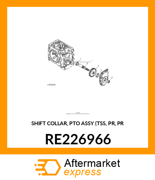 SHIFT COLLAR, PTO ASSY TSS, PR, PR RE226966