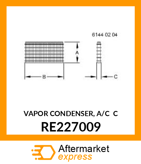 VAPOR CONDENSER, A/C C RE227009