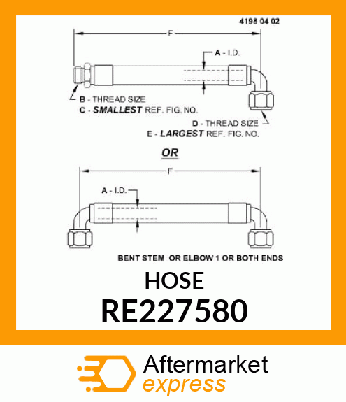 HYDRAULIC HOSE RE227580