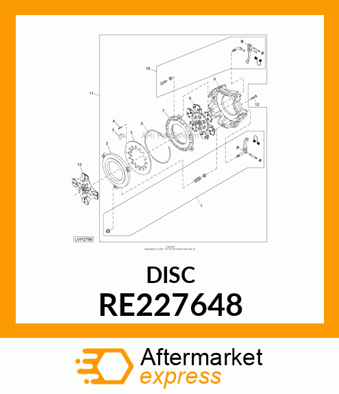 CLUTCH DISK, PTO RE227648