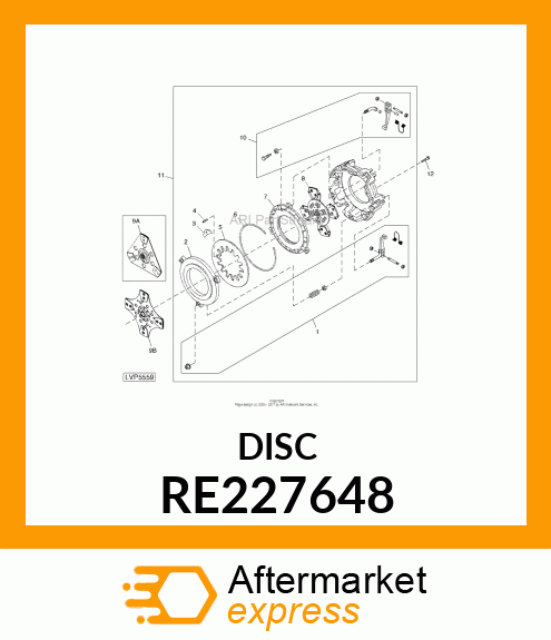 CLUTCH DISK, PTO RE227648