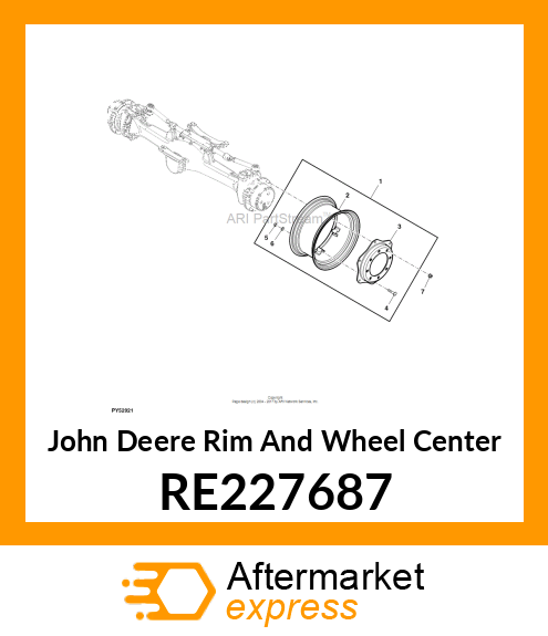 RIM AND WHEEL CENTER, W8 X 24, WHEE RE227687