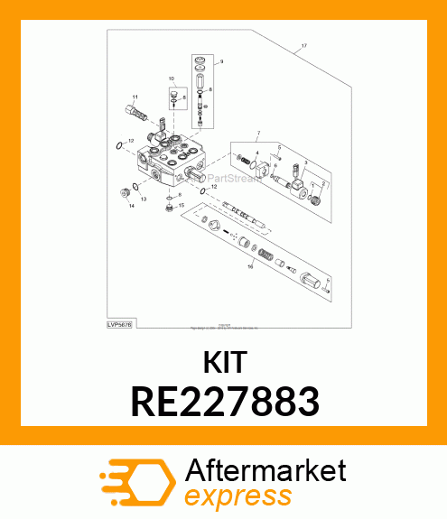 VALVE KIT, LOAD CHECK amp; FLOW CONTRO RE227883