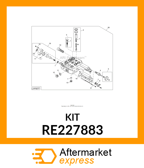 VALVE KIT, LOAD CHECK amp; FLOW CONTRO RE227883