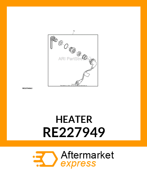 COOLANT HEATER, WITH CORD KIT RE227949