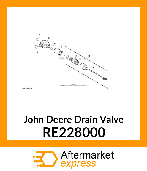 DRAIN VALVE, KIT FOR MOTOR DRAIN CO RE228000