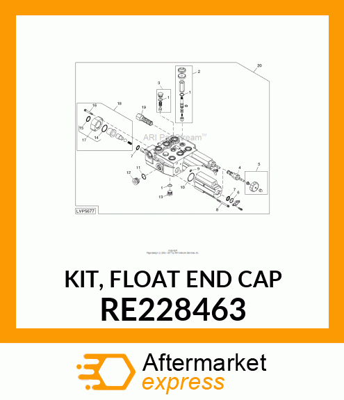 KIT, FLOAT END CAP RE228463