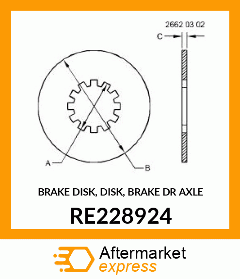 BRAKE DISK, DISK, BRAKE (DR AXLE) RE228924