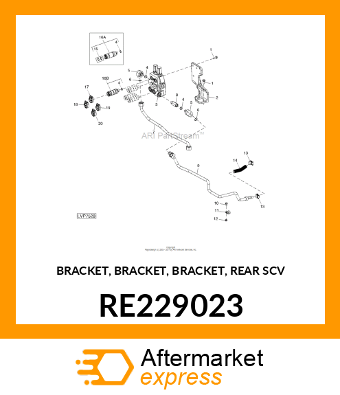 BRACKET, BRACKET, BRACKET, REAR SCV RE229023