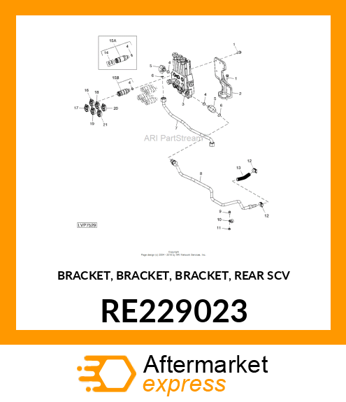 BRACKET, BRACKET, BRACKET, REAR SCV RE229023