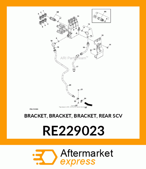 BRACKET, BRACKET, BRACKET, REAR SCV RE229023