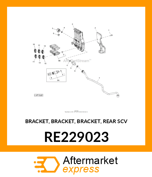 BRACKET, BRACKET, BRACKET, REAR SCV RE229023