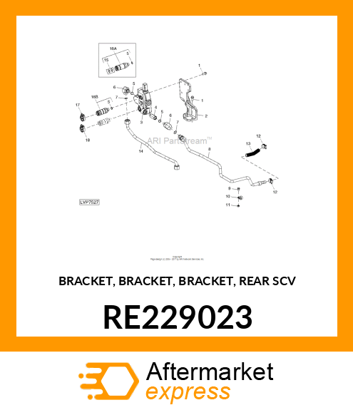 BRACKET, BRACKET, BRACKET, REAR SCV RE229023