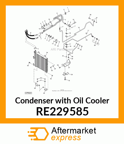 OIL COOLER, COMBI RE229585