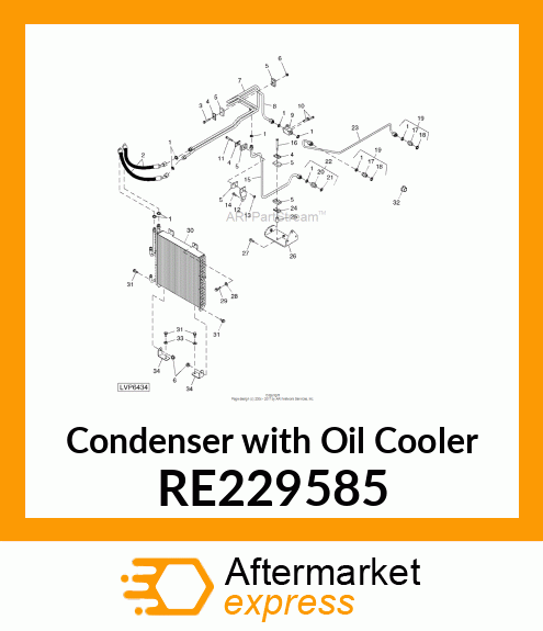 OIL COOLER, COMBI RE229585