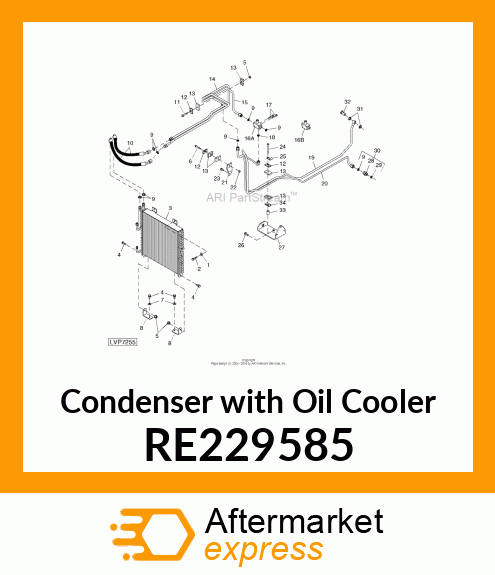 OIL COOLER, COMBI RE229585