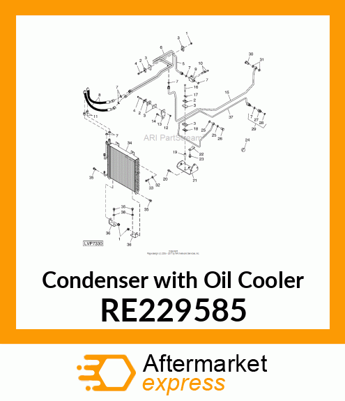 OIL COOLER, COMBI RE229585