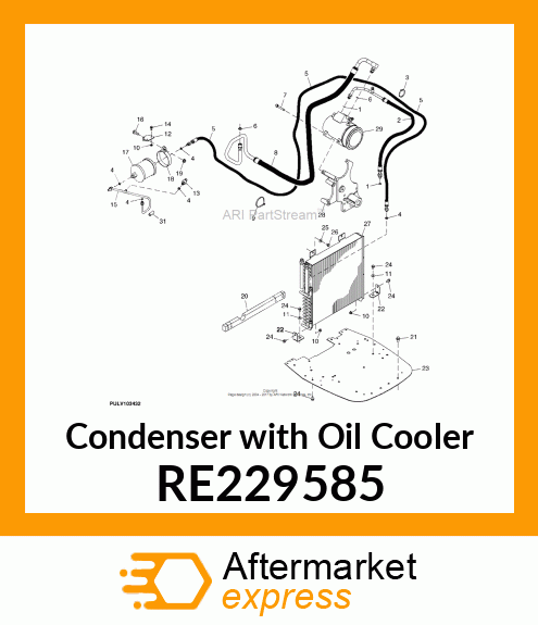 OIL COOLER, COMBI RE229585