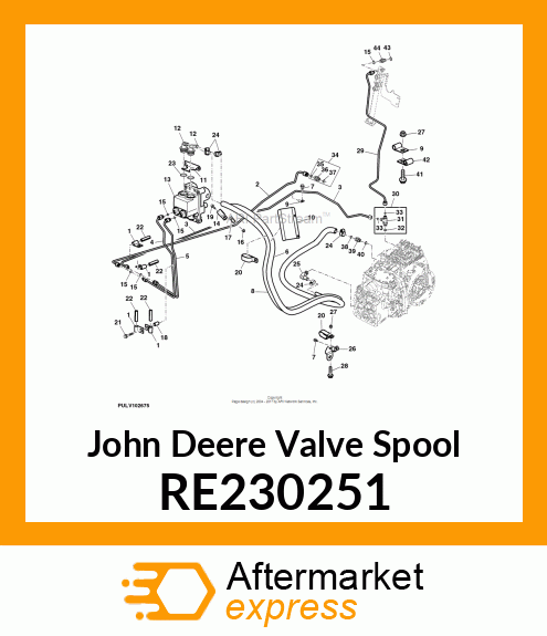 VALVE SPOOL, BRAKE W/SWITCH RE230251