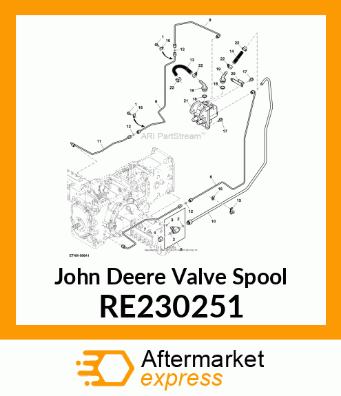 VALVE SPOOL, BRAKE W/SWITCH RE230251