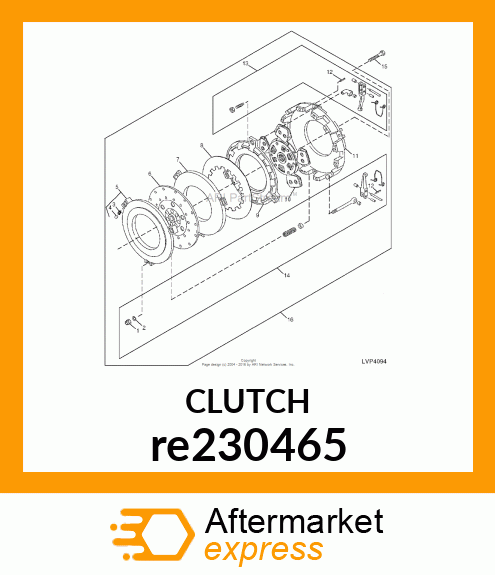 CLUTCH, DUAL, ASSEMBLY re230465