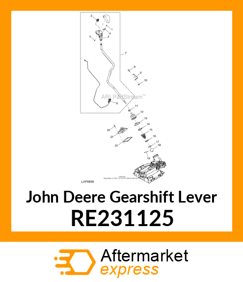 GEARSHIFT LEVER, KIT, HI RE231125