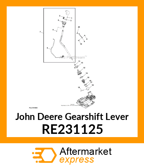 GEARSHIFT LEVER, KIT, HI RE231125