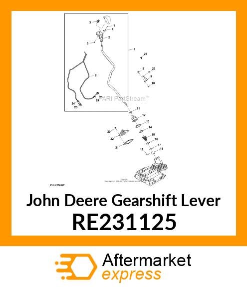 GEARSHIFT LEVER, KIT, HI RE231125