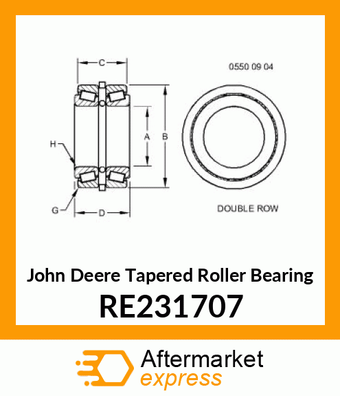 TAPERED ROLLER BEARING, MATCHED SET RE231707