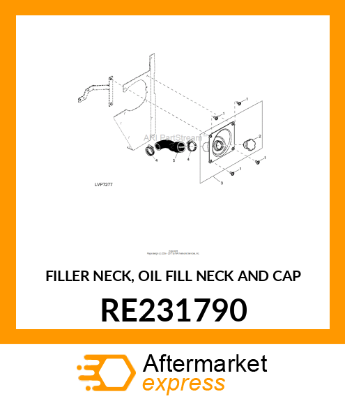 FILLER NECK, OIL FILL NECK AND CAP RE231790