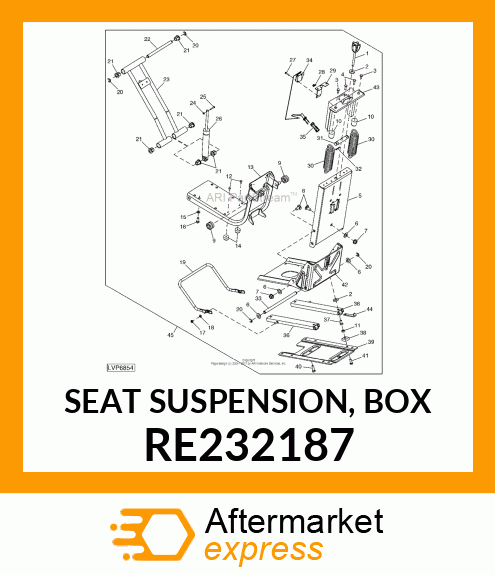 SEAT SUSPENSION, BOX RE232187