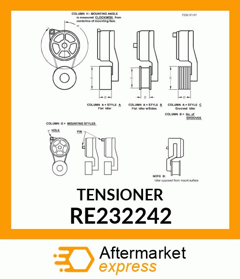 BELT TENSIONER RE232242