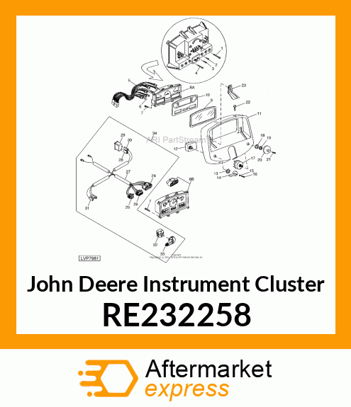 INSTRUMENT CLUSTER, FIELD INSTALLAT RE232258