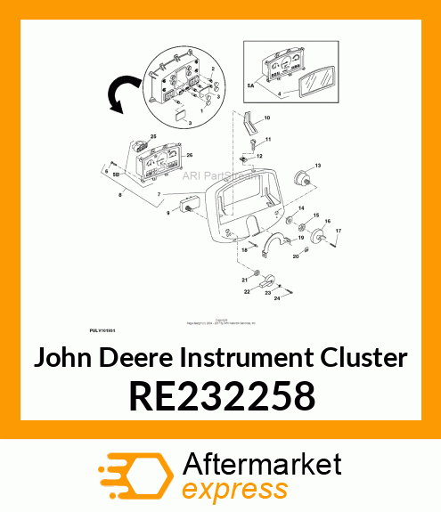 INSTRUMENT CLUSTER, FIELD INSTALLAT RE232258