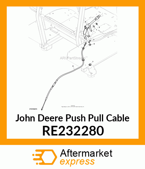 PUSH PULL CABLE, CABLE, PUSH PULL RE232280