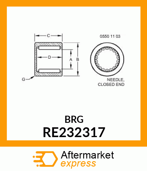 NEEDLE BEARING RE232317