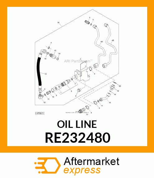 OIL LINE, POWER BEYOND RETURN RE232480